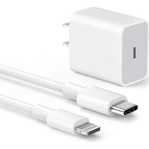 COMBO: Cable Apple tipo Lightning AC o C-C + Cubo cargador Apple 20w